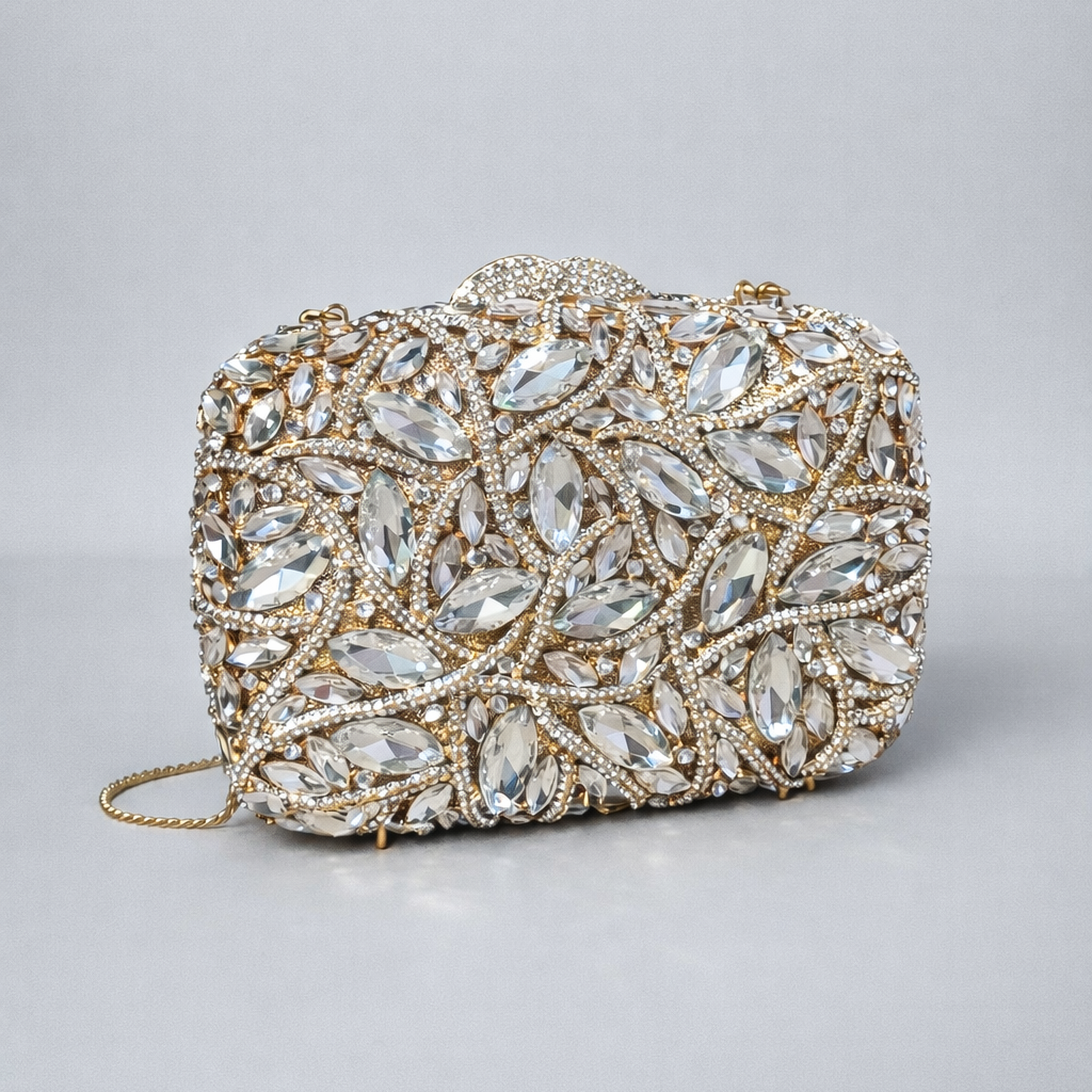 Crystal Leaf Evening Bag