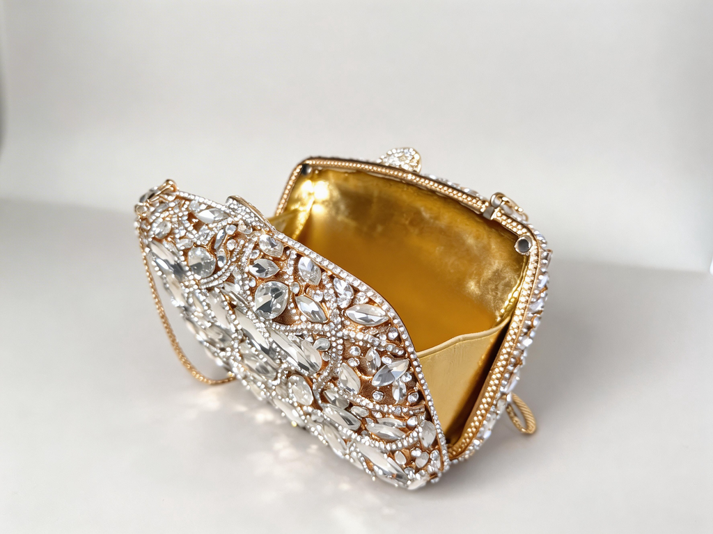 Crystal Leaf Evening Bag