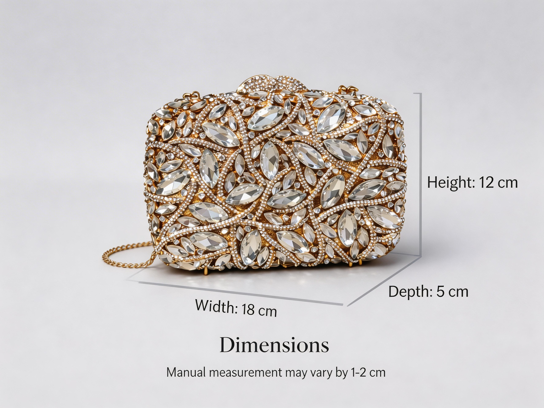 Crystal Leaf Evening Bag