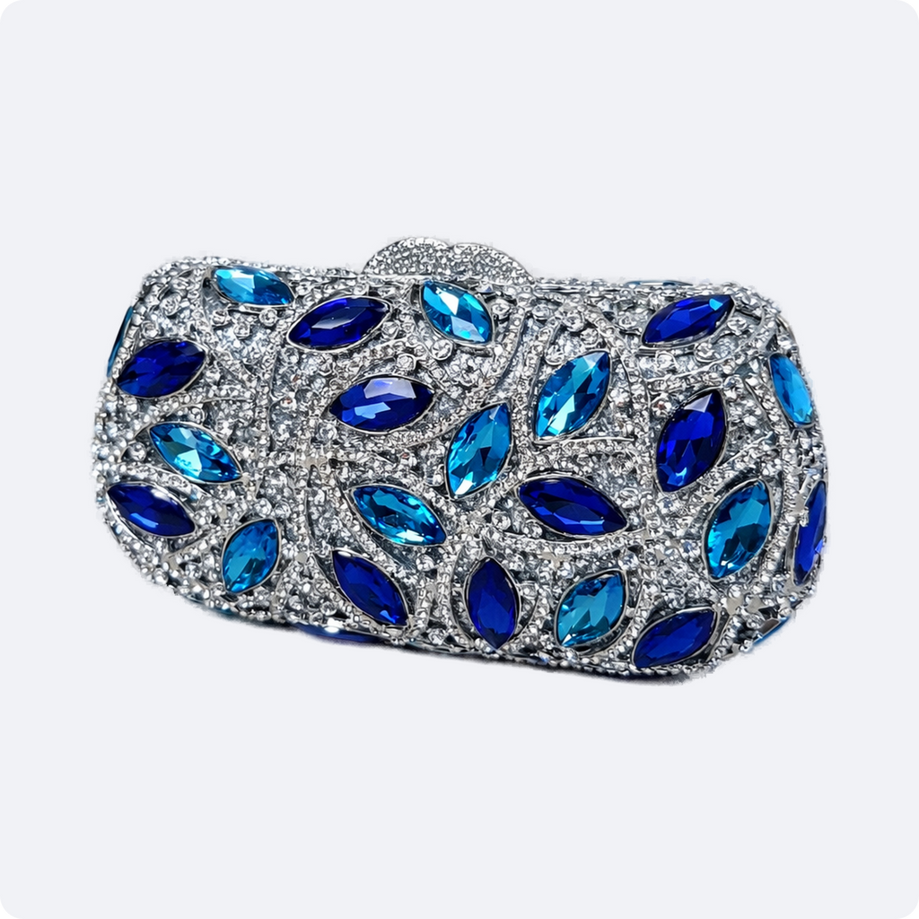Blue Sapphire Chain Evening Bag