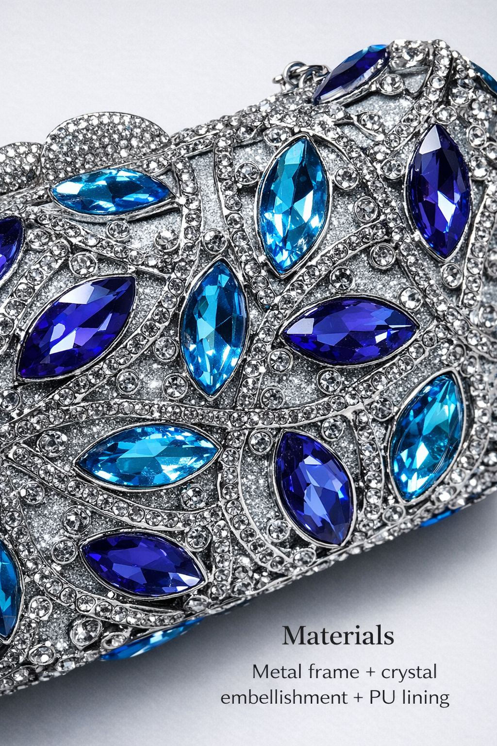 Blue Sapphire Chain Evening Bag