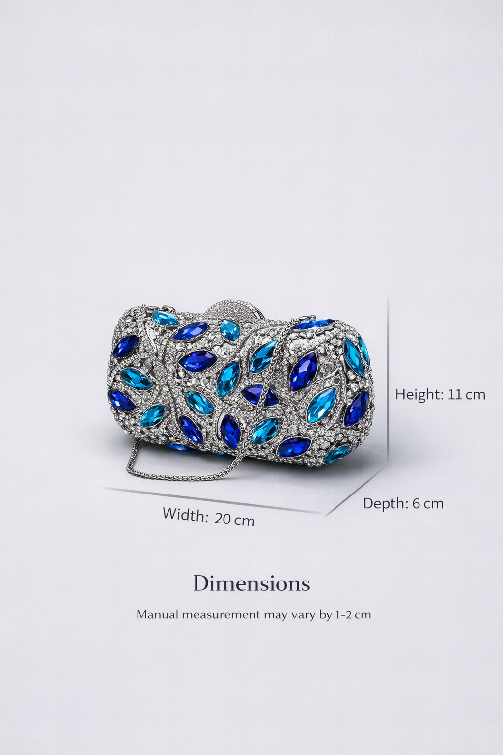 Blue Sapphire Chain Evening Bag