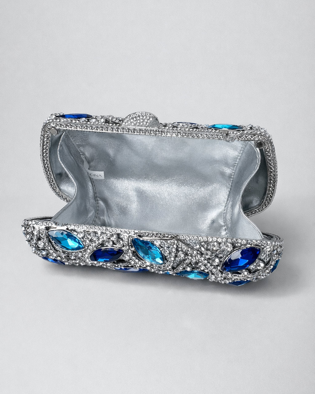 Blue Sapphire Chain Evening Bag