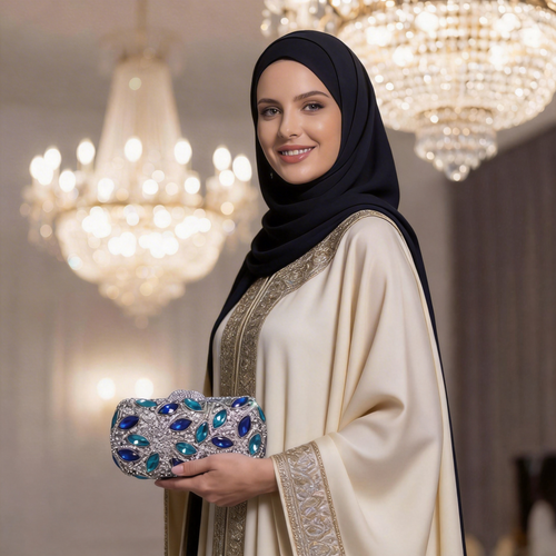 Blue Sapphire Chain Evening Bag