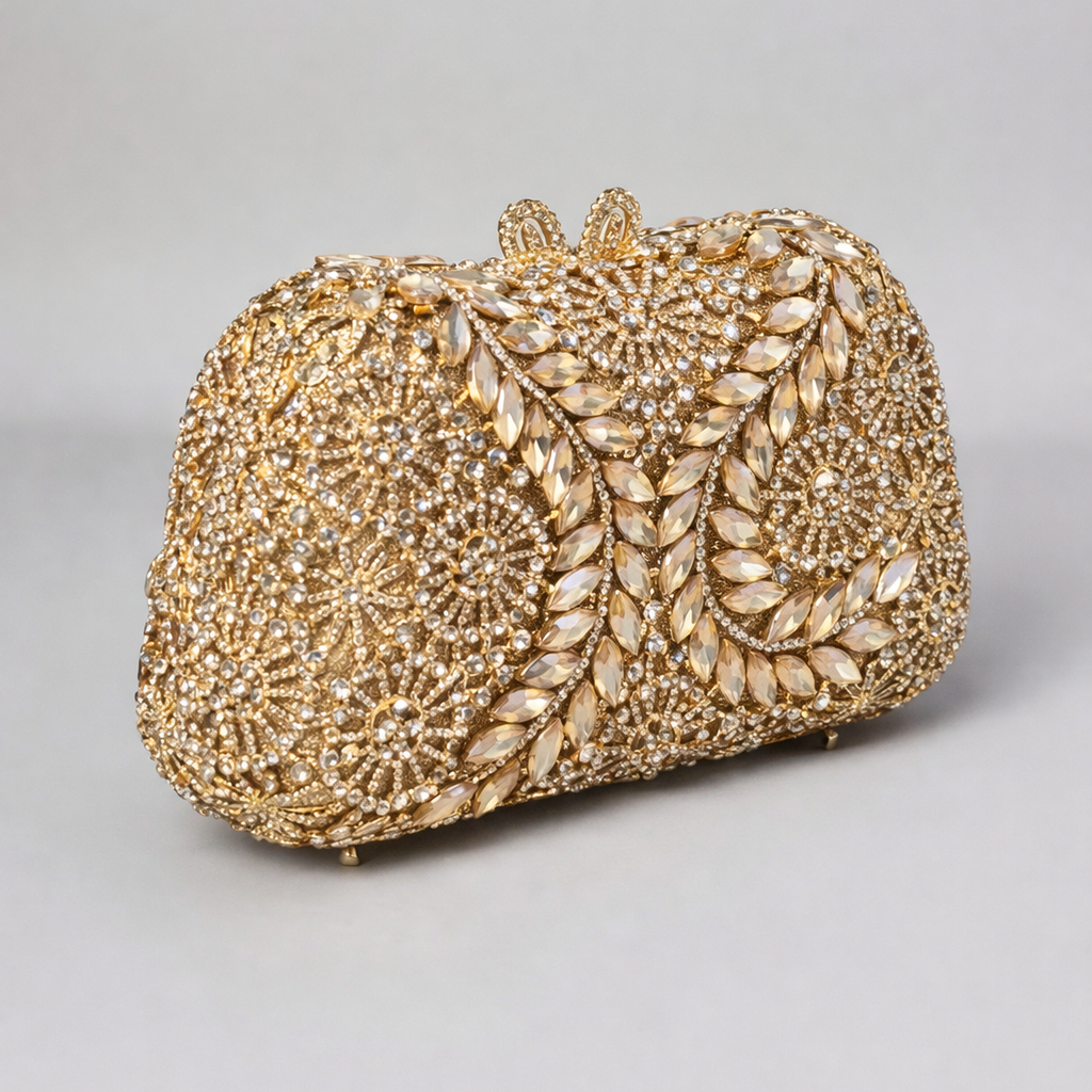 Champagne Disc Evening Bag