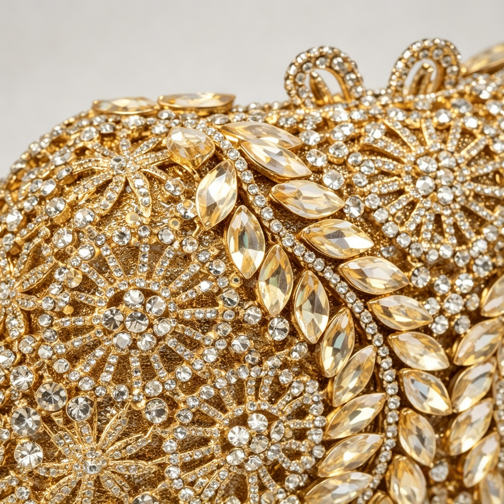 Champagne Disc Evening Bag