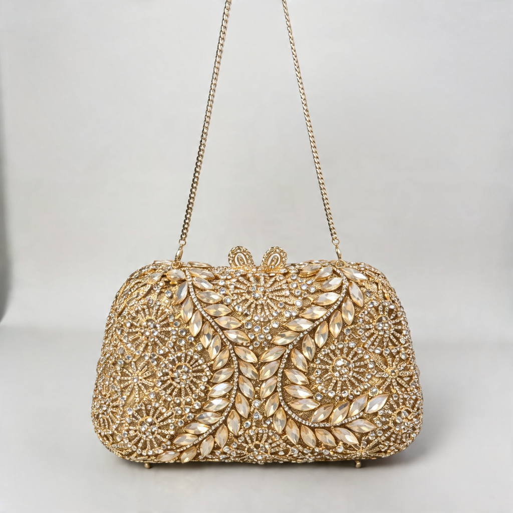 Champagne Disc Evening Bag