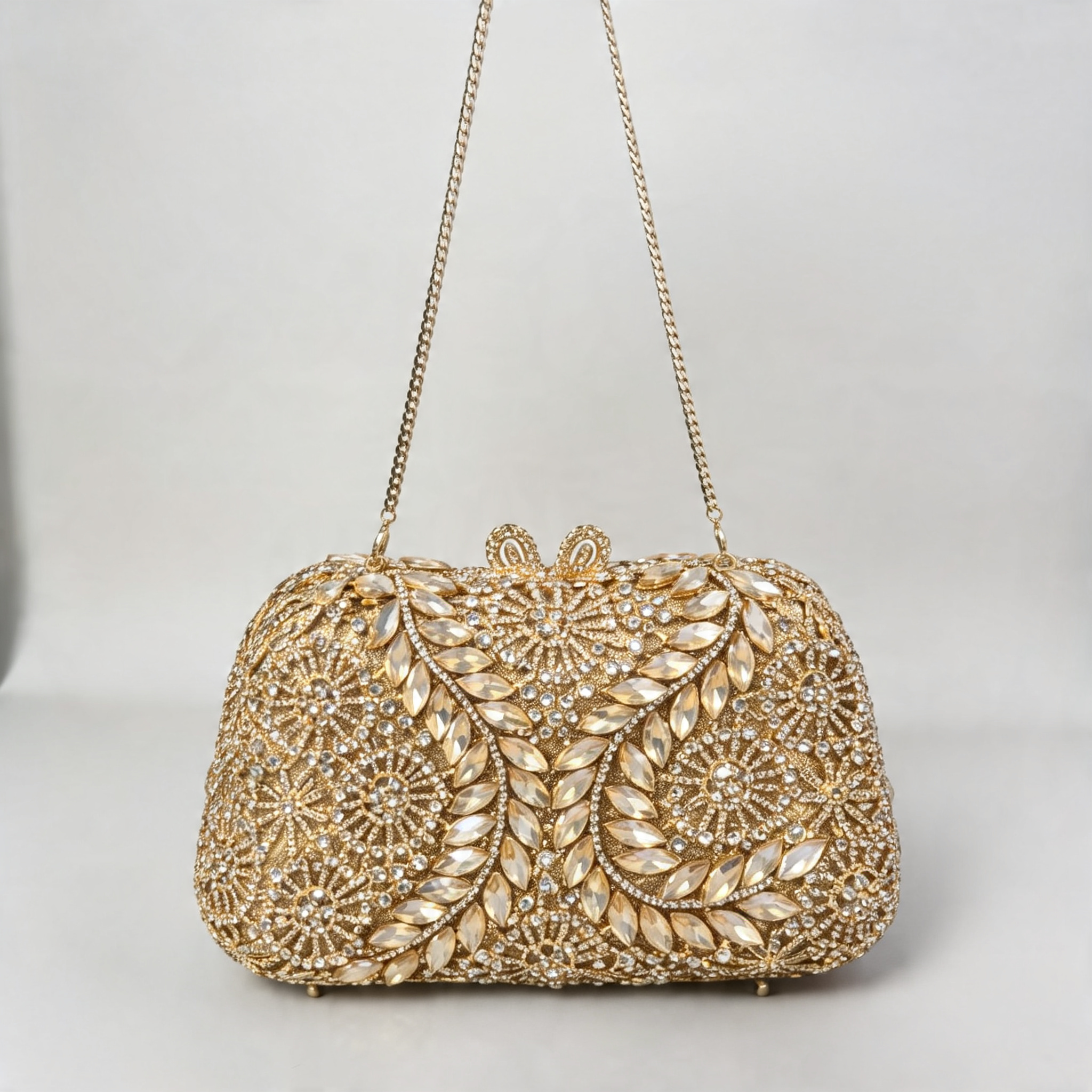Champagne Disc Evening Bag