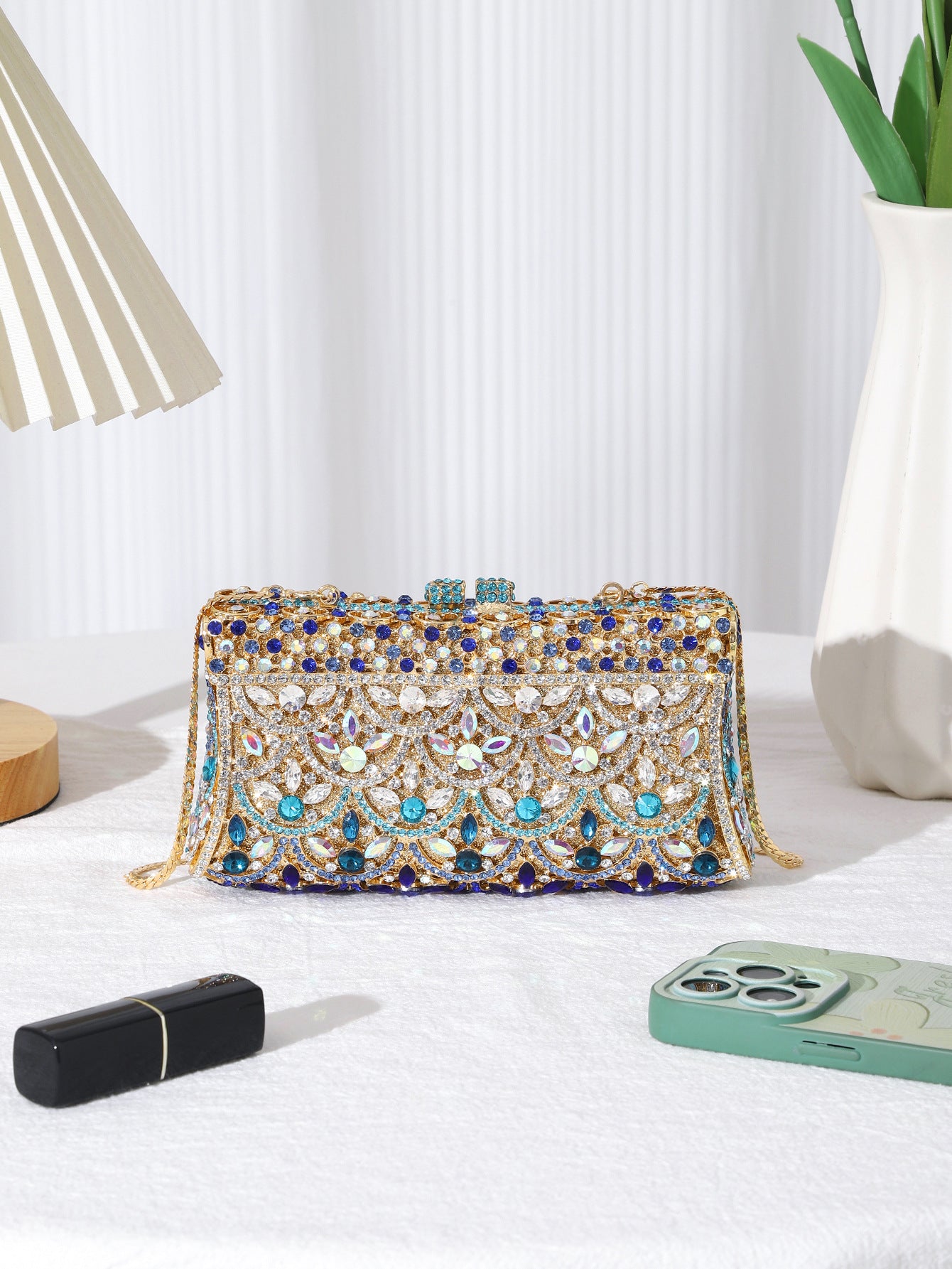 Blue Mosaic Evening Bag