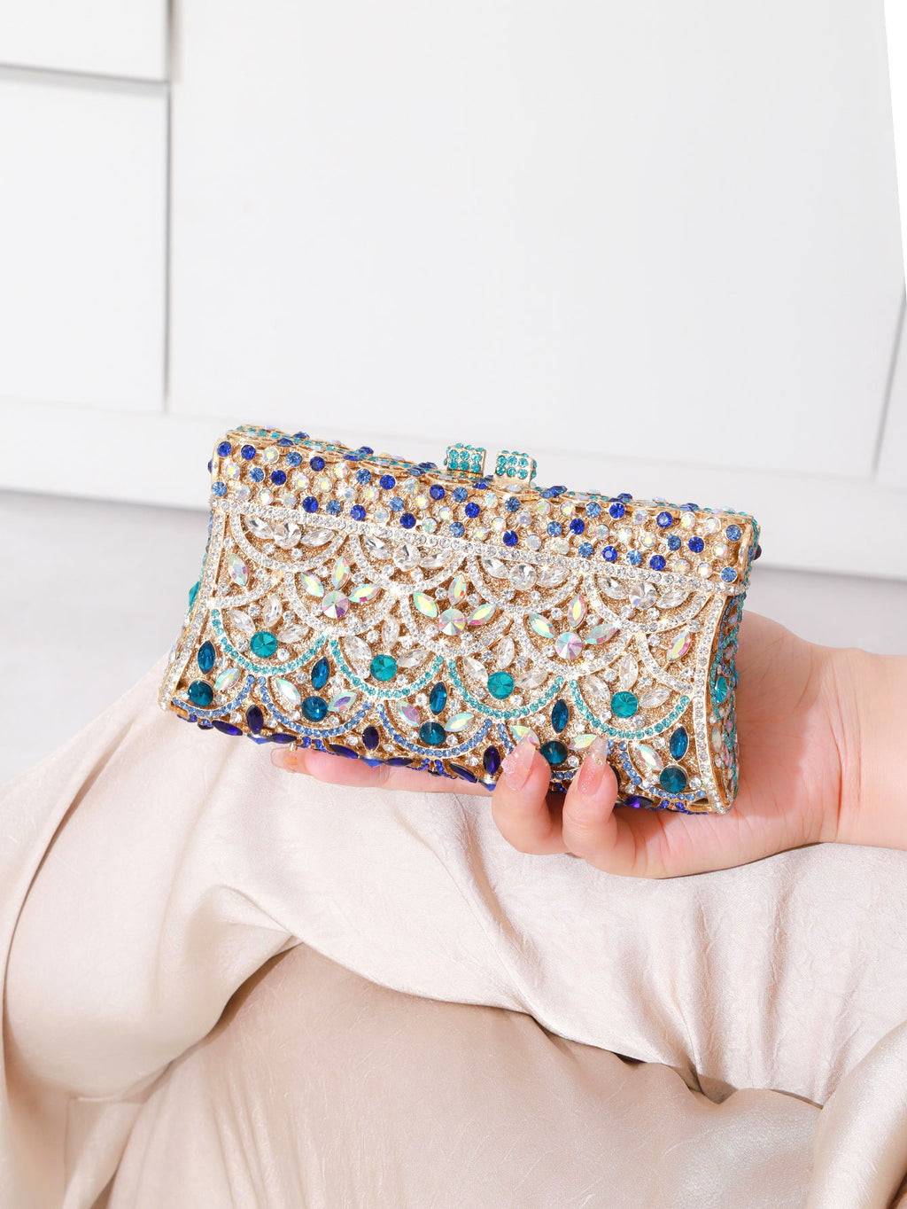 Blue Mosaic Evening Bag