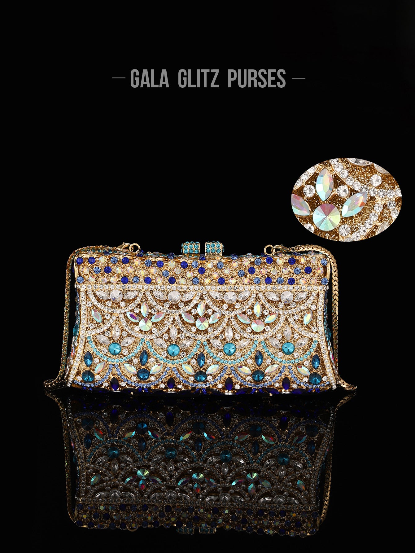 Blue Mosaic Evening Bag