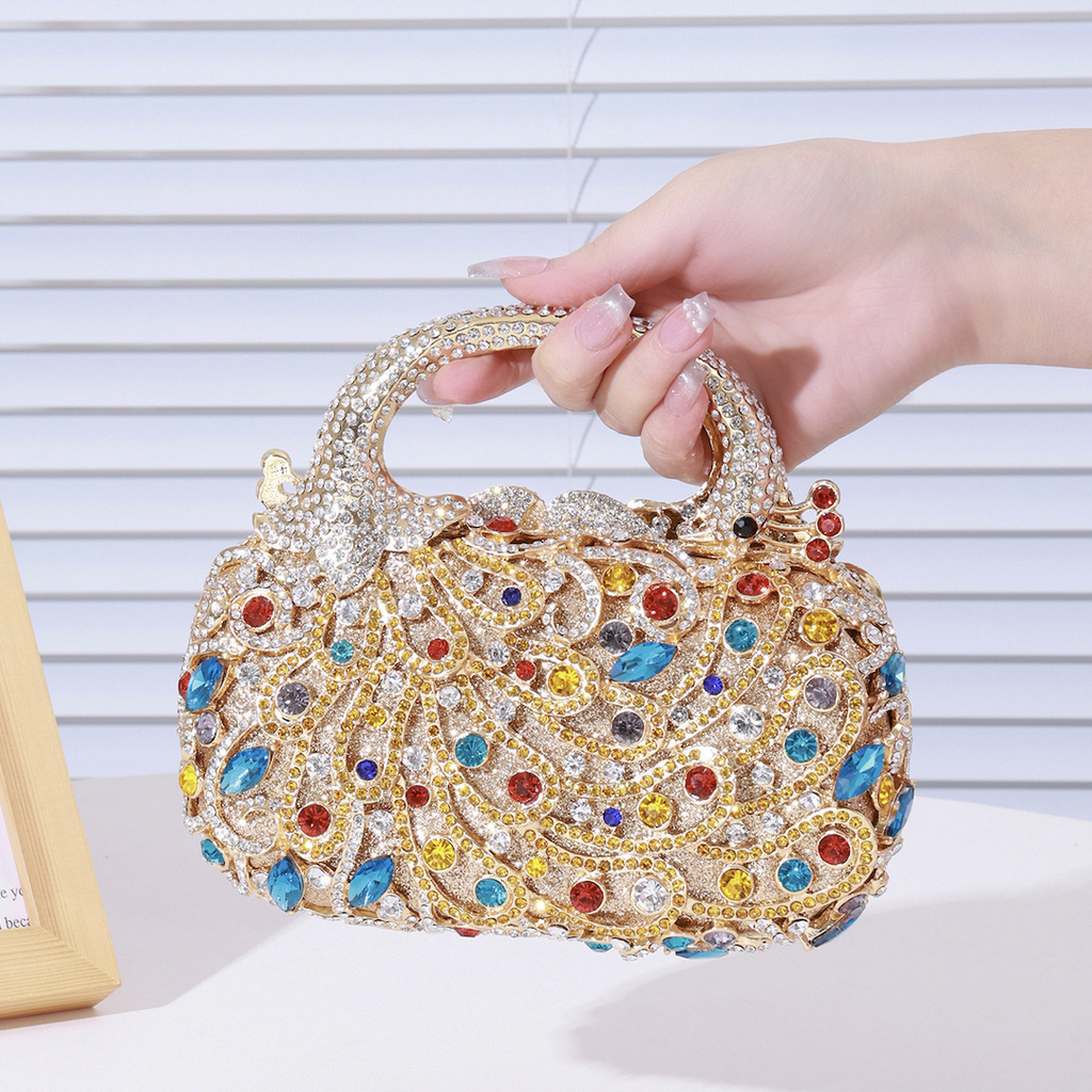 Multicolor Crystal Evening Bag