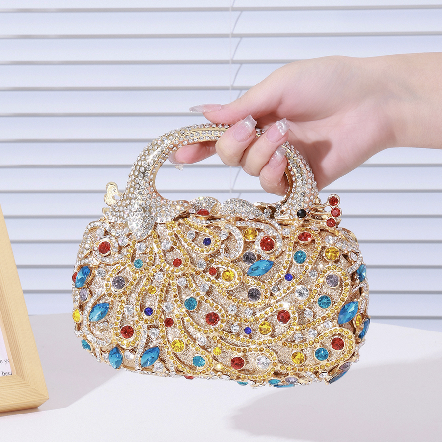 Multicolor Crystal Evening Bag