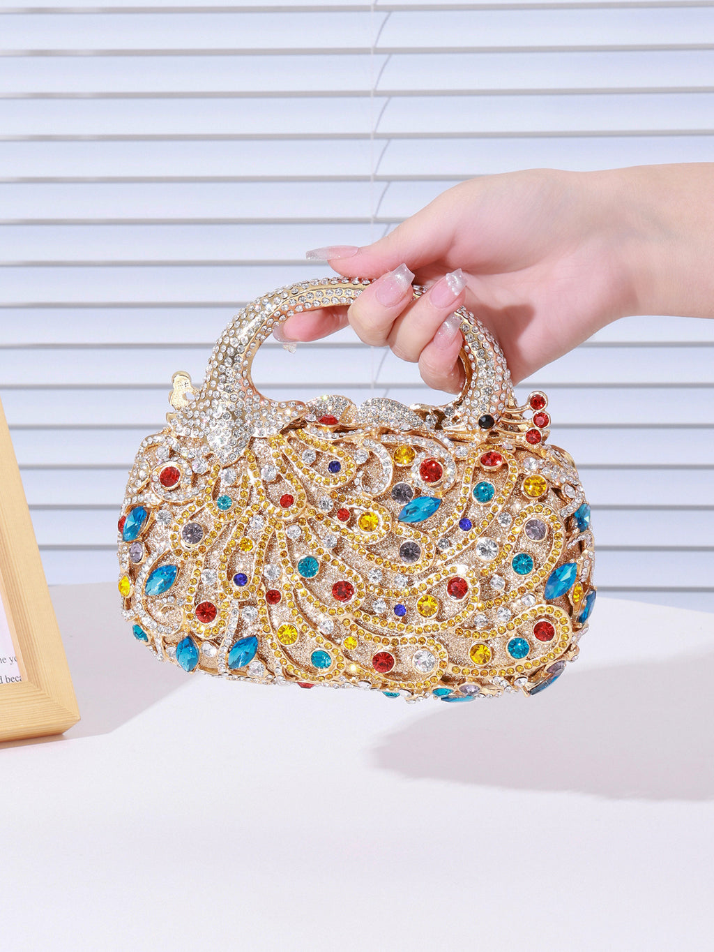 Multicolor Crystal Evening Bag