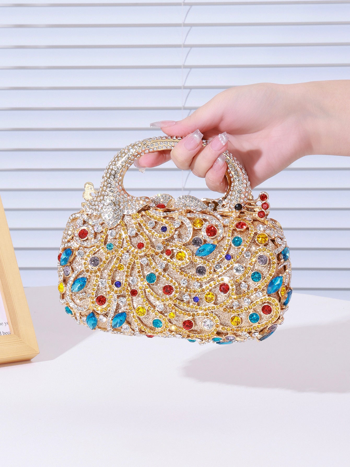 Multicolor Crystal Evening Bag