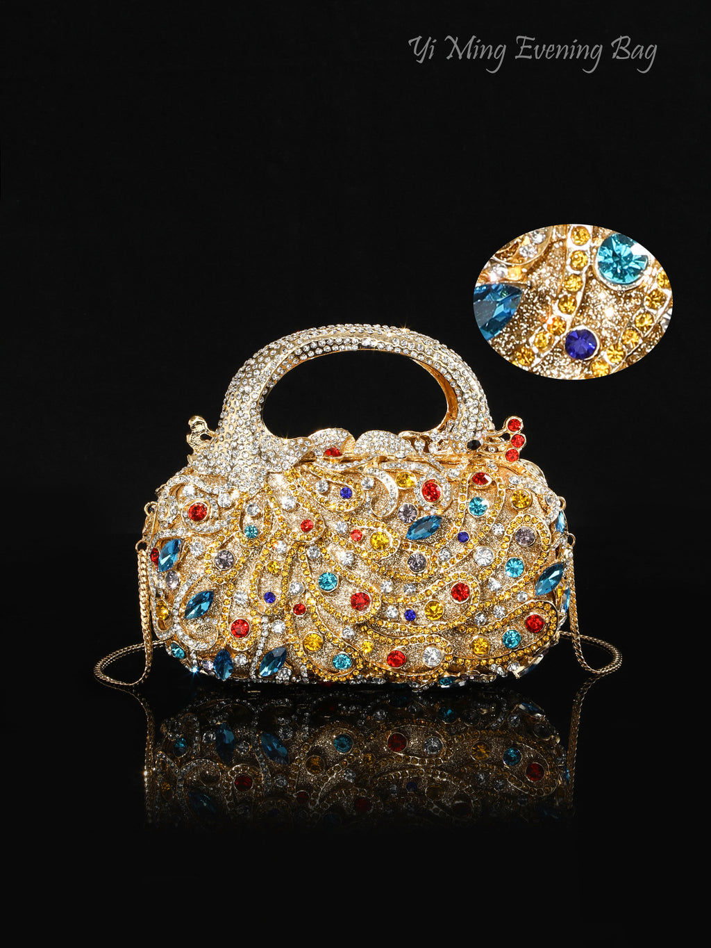 Multicolor Crystal Evening Bag