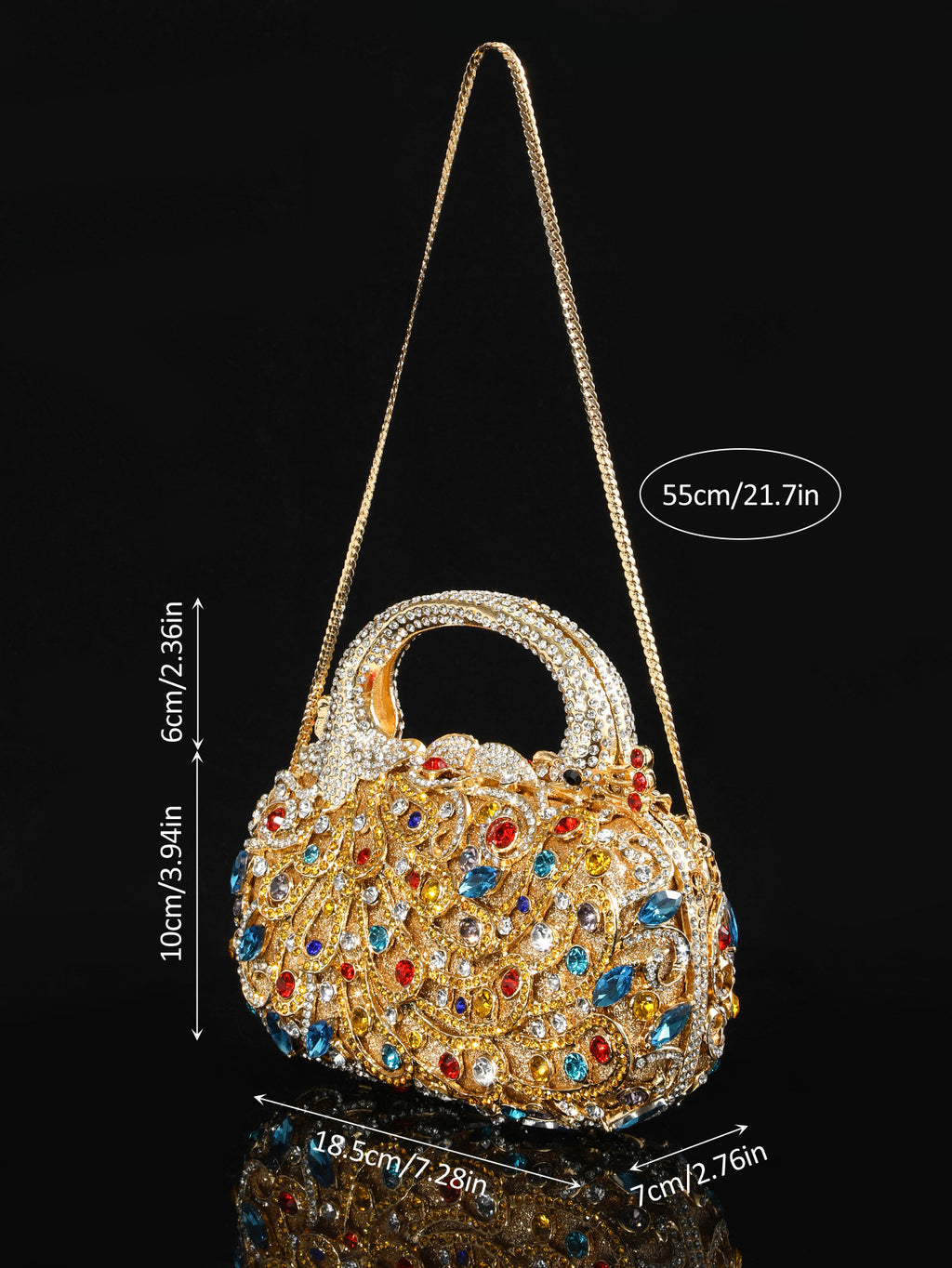Multicolor Crystal Evening Bag
