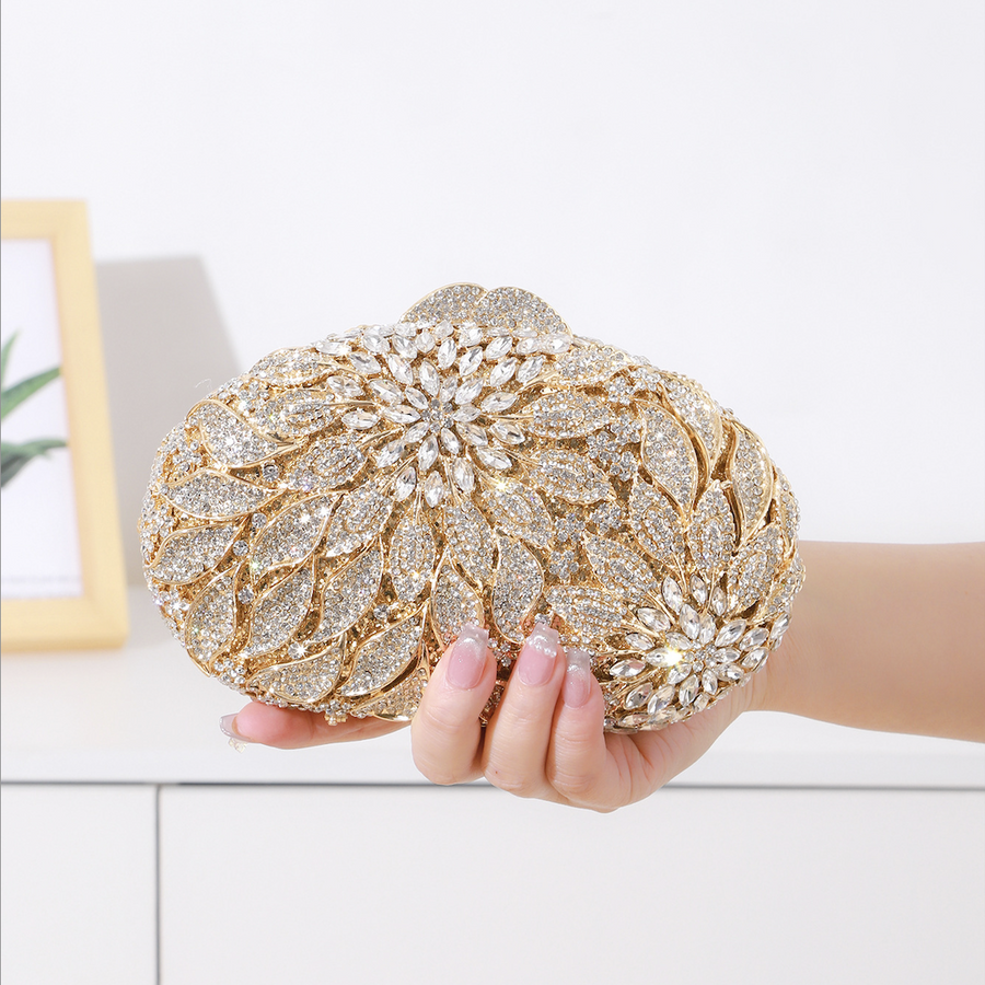 Floral Crystal Evening Bag