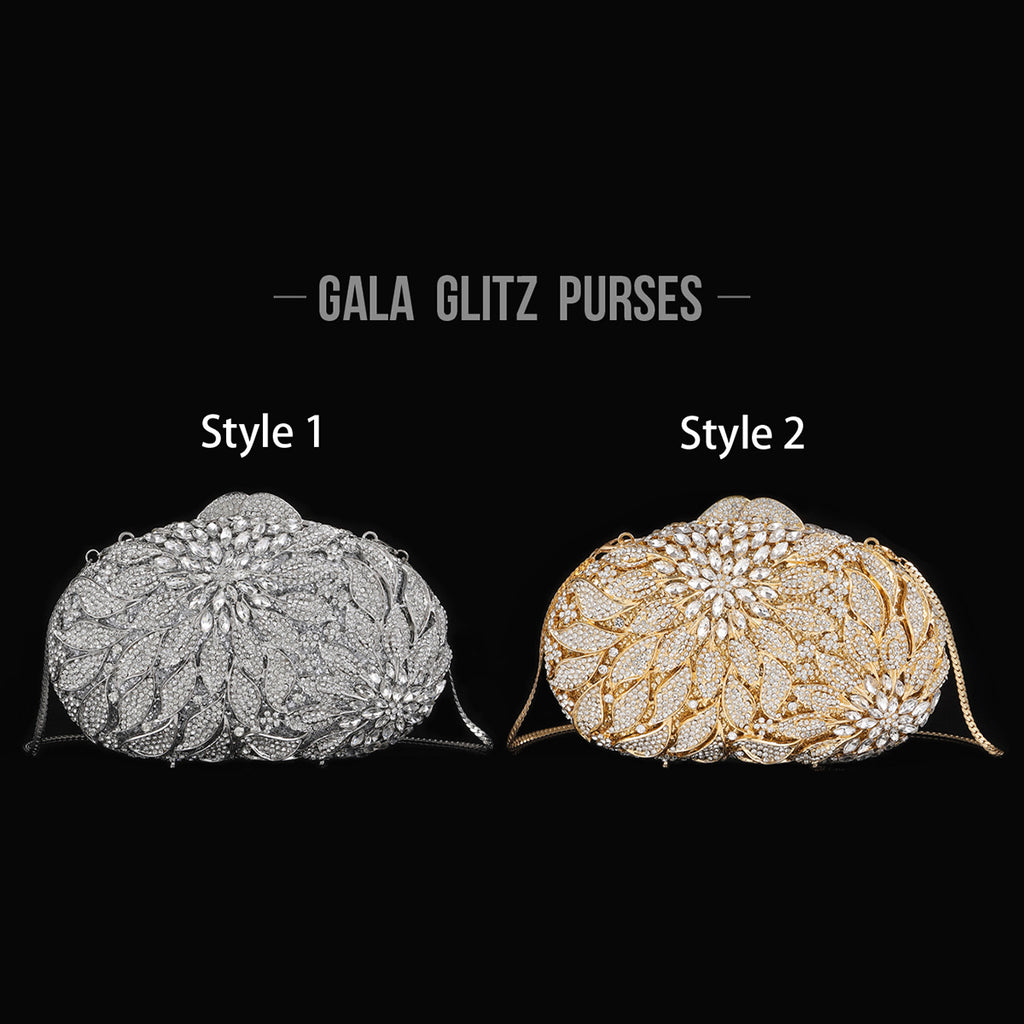 Floral Crystal Evening Bag