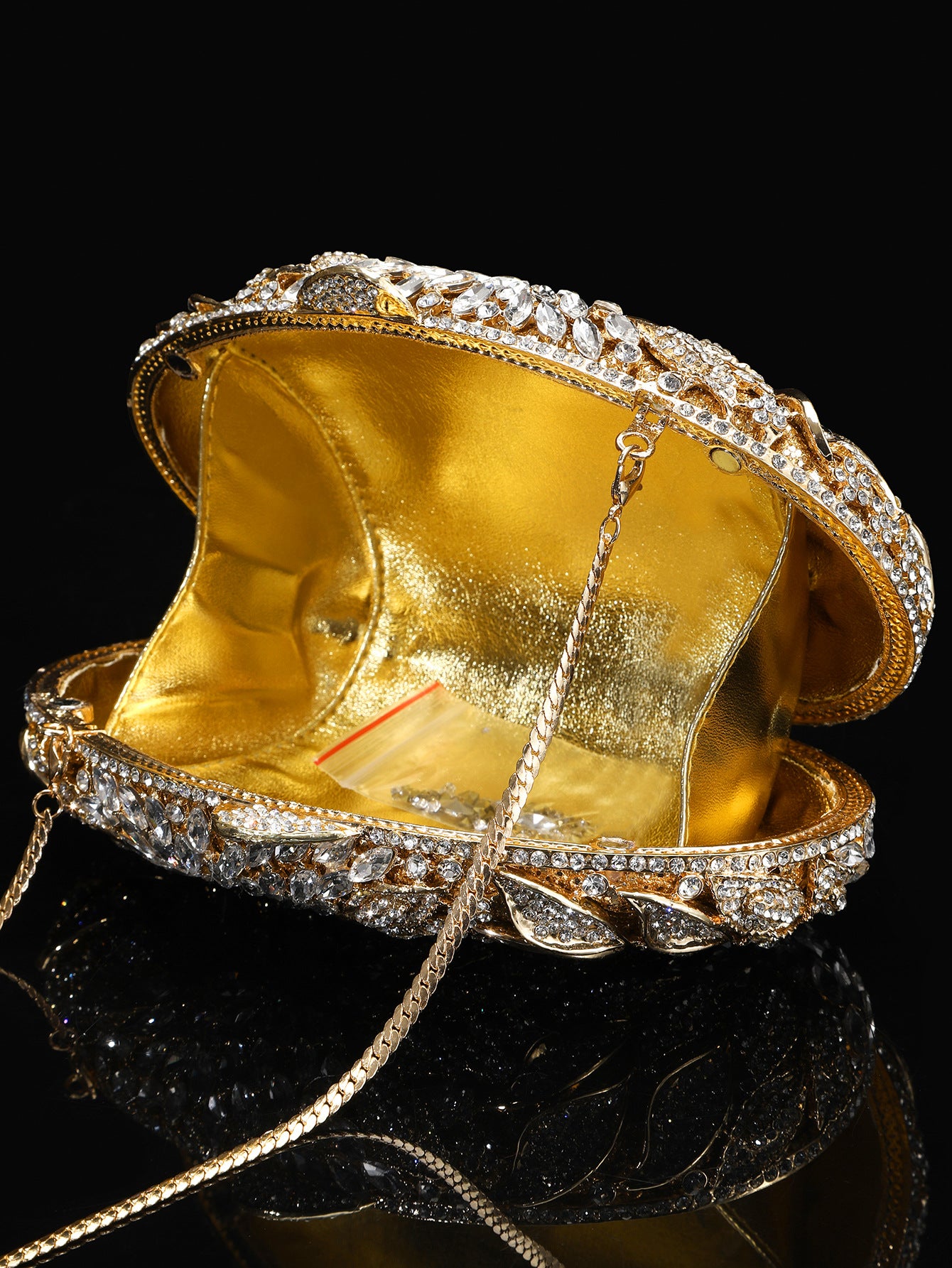 Floral Crystal Evening Bag