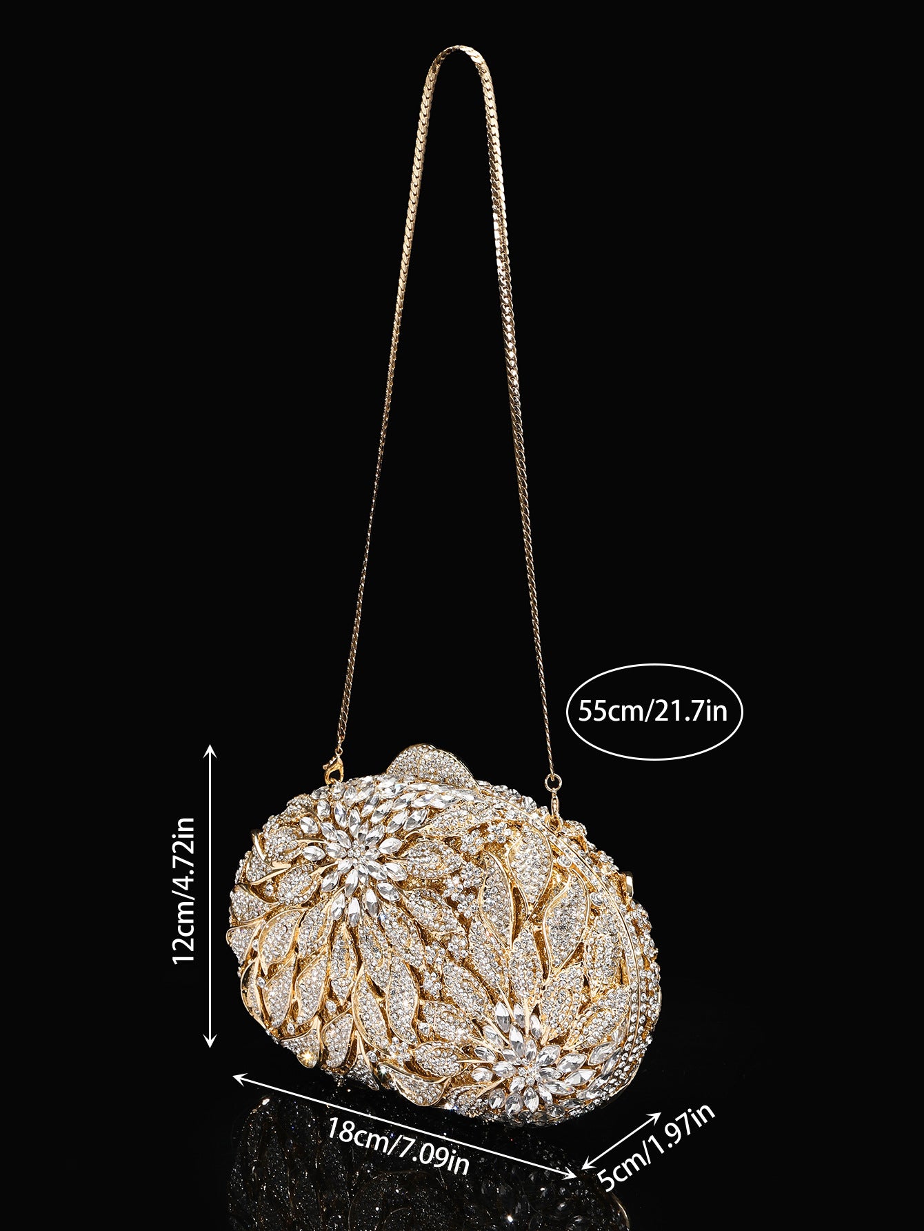 Floral Crystal Evening Bag