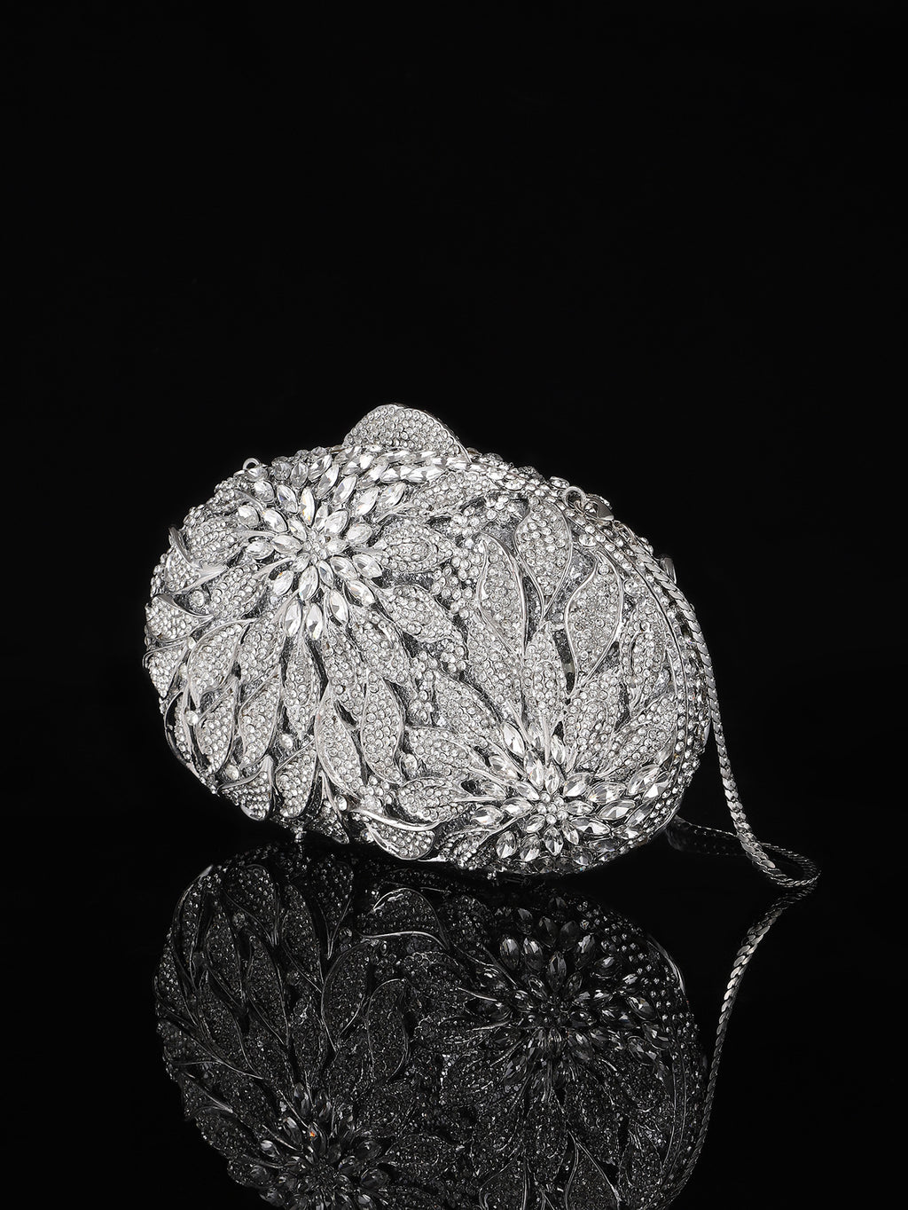 Floral Crystal Evening Bag