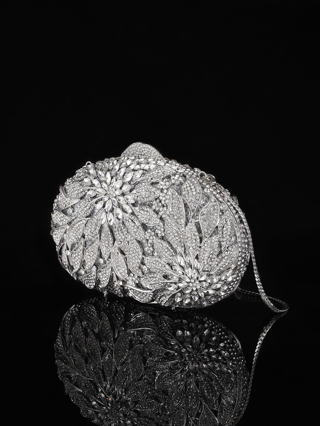 Floral Crystal Evening Bag