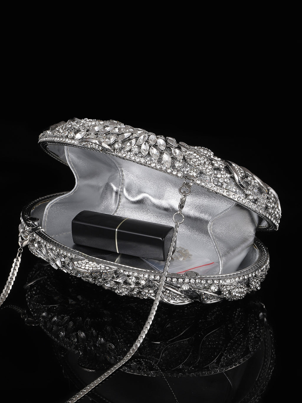 Floral Crystal Evening Bag