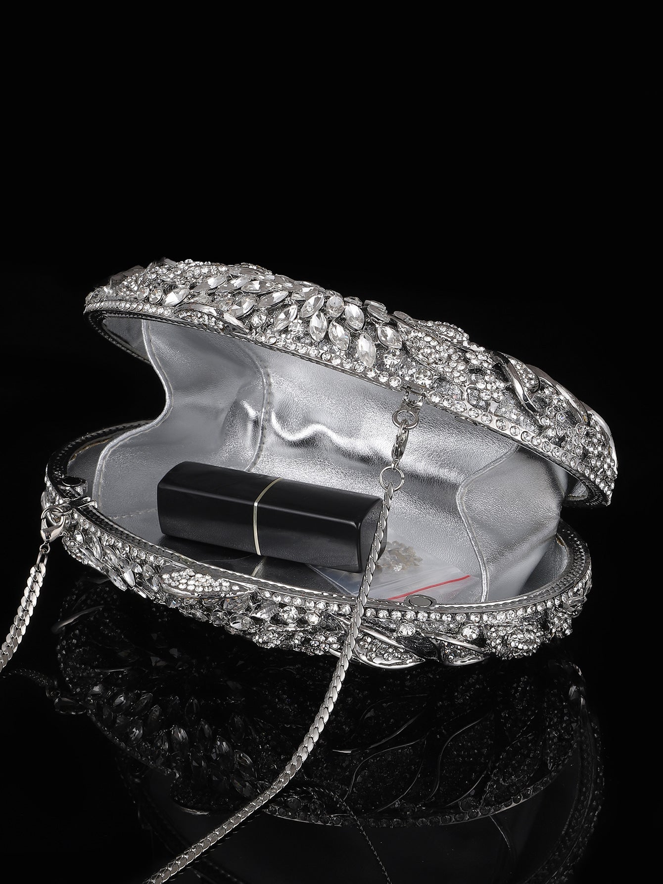 Floral Crystal Evening Bag